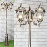 Наземный фонарь Elektrostandard Capella черное золото F/3