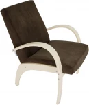 Кресло для отдыха Денди шпон, Ткань ультра шоколад, каркас дуб шампань шпон от фабрики Mebelik