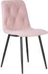 Стул обеденный DOBRIN CHILLY ROMBO (Розовый Simple 03, основание черное) 006 ROMBO, цвет сиденья розовый основания черный