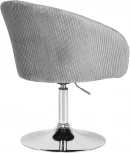 Кресло дизайнерское DOBRIN EDISON (серый велюр (1922-19)) 8600-LM 8600-LM, цвет сиденья серый (1922-19), основания хром