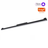 Трековый светильник низковольтный светодиодный Novotech Flum 359633 черный диммир. со сменой цв.температуры, пульт ДУ/Tuya Smart Life IP20 LED 30W 48V 3000-6000K (Умный дом, Алиса)