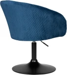 Кресло дизайнерское DOBRIN EDISON BLACK (синий велюр (1922-20)) 8600_BlackBase-LM BLACK, цвет сиденья синий (1922-20), основания черный