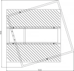 Потолочная люстра Escada Concept 10226/3 SQUARE LED*75W Black/White