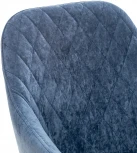 Стул с подлокотниками Слим, каркас Белый, велюр Синий 2500000185922 Leset