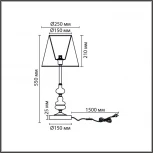 Настольная лампа Lumion Kentuki 8283/1T никель/белый, металл/керамика/текстиль Е14 1*40W 220V