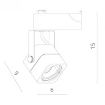 Трековый светильник Arte Lamp Lente A1314PL-1BK