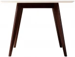 Стол R-Home Лунд 860*860 Белый Темный орех