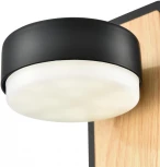 Настенный светильник Lumion Leland 8264/1W металл, черный/дерево GX53 LED 1*7W 220V (выключатель)