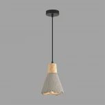 Подвесной светильник Lumion Eoliana 8351/1B черный/серый/бежевый, металл/дерево/цемент E27 60W 220V