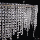 Подвесная люстра светодиодная APL LED Sicilia SH02.73.B.Ni.4000 (220V, хрусталь, на тросе)