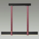 Подвесной светильник Odeon Light Vincent 6629/25L HIGHTECH металл/экокожа/ткань/акрил бордовый/черный IP20 LED 25W 3000K 220V