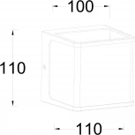 Настенный светильник уличный светодиодный Oasis Light GEOMETRY W1970 Gr