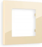 Рамка Ambrella Volt ALFA Techno (Бежевый глянец) 1-ая AF220301