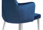 Обеденный стул на металлокаркасе Woodville Benza dark blue 11848