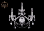 Бра Art Classic 10.25 10.25.2+1.165.Cr.Sp (220V, хрусталь, подвески, подсвечник, свеча)
