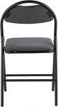 Стул складной Hagen велюр тёмно-серый каркас черный УТ000036893
