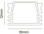 Алюминиевый профиль встраиваемый 22x12 Maytoni Led Strip ALM006S-2M