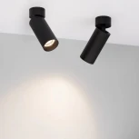 Накладной точечный светильник SP-GABI-SURFACE-FLAP-R50-9W Day4000 (BK, 36 deg, 230V) (Arlight, IP40 Металл) 049926 (LED)