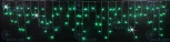 Гирлянда светодиодная Бахрома зеленая с мерцанием 220B, 112 LED, провод прозрачный, IP54 RL-i3*0.5F-T/G Rich LED