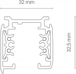 Подвесной/накладной шинопровод трехфазный Nowodvorski Ctls Track White 8715 (220V)