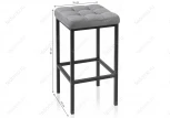 Барный стул Woodville Лофт ткань канди грей / черный матовый 424148