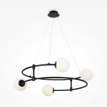 Подвесная люстра Maytoni Balance MOD317PL-04B (220V, на тросе, шарики, кольцо)