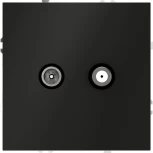 Розетка телевизионнная оконечная TV+SAT (черный матовый) Voltum S70 VLS060408