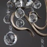 Бра Eurosvet 12505 12505/1 античная бронза (220V, хрусталь Strotskis, подвески, подсвечник, свеча)