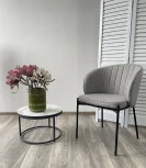 Стул DIANA TRF-08 теплый серый/ черный каркас