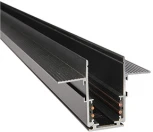 Шинопровод под гипсокартон встраиваемый магнитный 20 мм, длина 2м, черный Vitaluce VT0200023-01