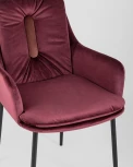 Кресло Stool Group Саманта велюр бордовый УТ000004438