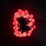 Гирлянда «Шарики» 10м Красная 9В, Диаметр Шарика 23мм, 100 LED, Провод Черный ПВХ, IP54