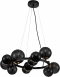 Люстра подвесная Molecola V000195 (11018/11P Black) (220V, на тросе, шар)