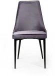 Стул Oliver, бархат серый 27/ чёрный конус Top Concept OLIVER 74901
