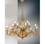 Подвесная большая люстра Nervilamp 7305 7305/8+4 (220V, на цепи, подсвечник, свеча)