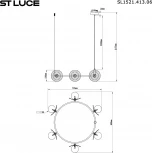Подвесной светильник ST Luce Noon SL1521.413.06 Черный/Дымчатый, Белый G9 6*5W 4000K (220V, на тросе)