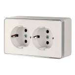 Розетка двойная с заземлением Gallant (слоновая кость) Werkel W5072103 (a051560)