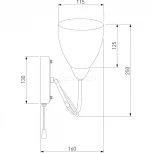 Бра Eurosvet Natalie 30130/1 хром