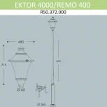Наземный фонарь светодиодный IP65 Fumagalli Remo R50.372.000.AXH27 (220V)