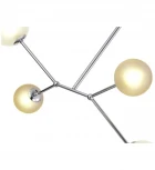 Потолочная люстра на штанге Evoluce Malte SLE1107-103-04 Хром/Белый, Серый G9 4*5W (220V, шарики)