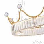 Подвесной светильник Arte Milano Venezia 310322/D800 GD (регулировка яркости, LED, 220V, хрусталь, пульт управления, на тросе, круглые)