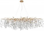 Подвесная люстра Odeon Light Delica 4969/16 HALL античн.бронза/алюмин./хрусталь G9 16*40W (220V, на тросе, лепестки, ветки)