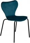 Стул Seven тёмно-бирюзовый велюр с чёрными ножками Bradex Home RF 0255