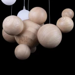 Подвесной светильник Loft It Ginger 10161 Light wood (LED, 220V, на тросе, шарики, молекулы)