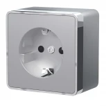 Розетка с заземлением Gallant (серебряный) Werkel W5071006 (a052773)