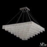 Подвесная люстра каскадная хрустальная светодиодная APL LED Sicilia SH03.80.C.Ni.4000 (220V, на тросе)