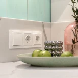 Розетка с заземлением (белый) Werkel W1171001 (a051127)