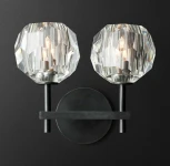 Бра Rh Boule De Cristal Double Sconce Brass черный ImperiumLoft 44,233 (178385-22) (220V, шарики)