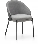 Стул Eamy светло-серый из шпона ясеня с черной отделкой La Forma (ex Julia Grup) арт.150951