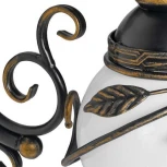 Настенный фонарь уличный Кузнечное дело Галактика 31-002-ЧЗ (220V, ковка, шар, листья, под старину, IP54)